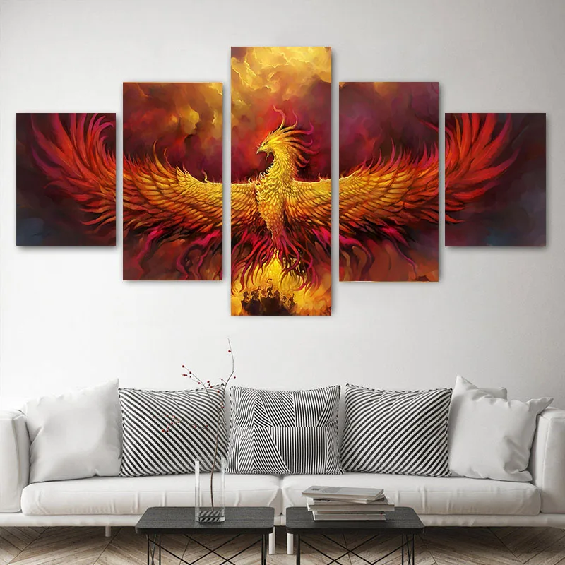 

5 панелей/комплект, настенные постеры с рисунком Феникса