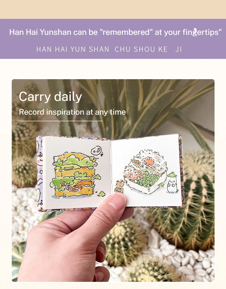 Mini Square Watercolor Journal Drawing Notebook Sketch Mini Fabric Watercolor Book 300g Travel Sketchbook Art Students Painting | Tuzkuz Retails