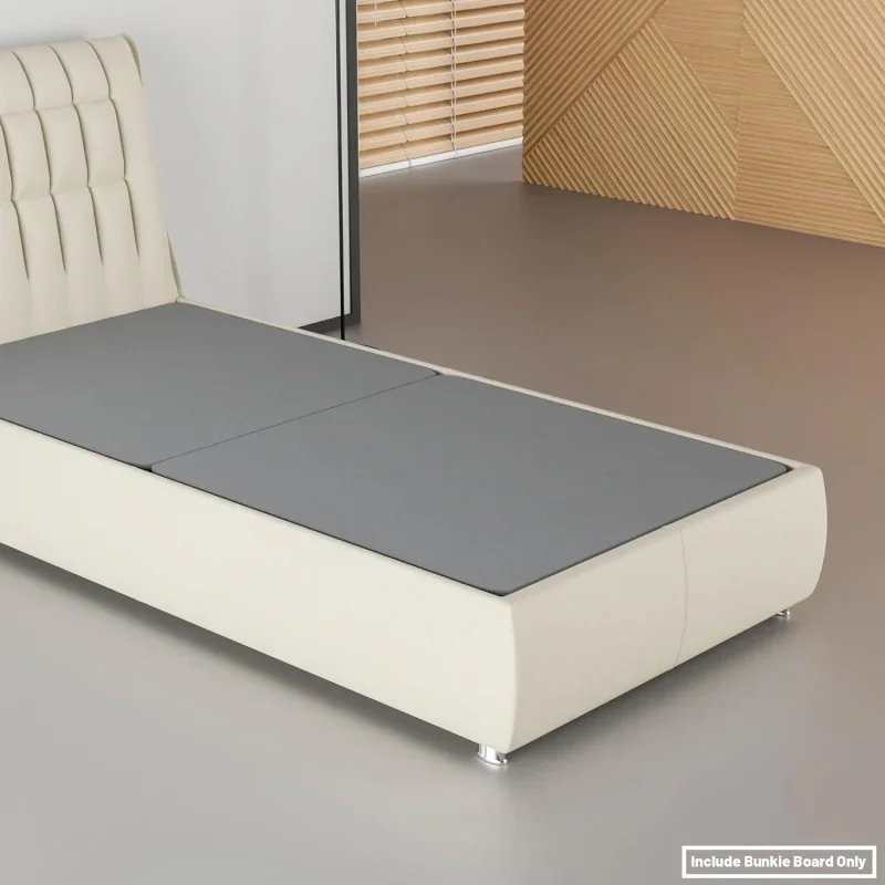 Spinal Solution Wood Split Fully Assembled Bunkie Board for Mattress/Bed Support, Twin, Grey