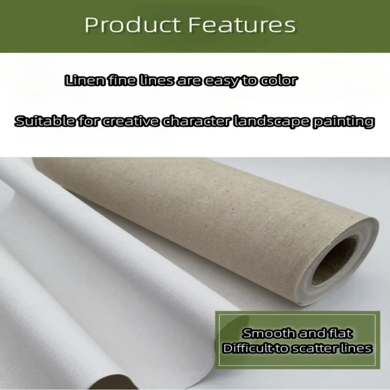 Linen Blended Canvas Roll Oil Painting Canvas Professional For Oil Painting Acrylic Pigments And Art Artistic Creation 3M