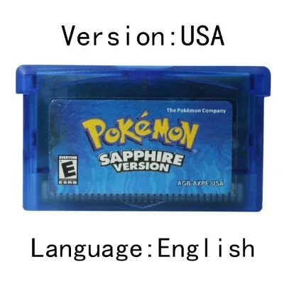 Pokemon  GBA,Emerald,tarjeta de consola de 32 bits,Esmeralda,rubí,zafiro de hoja verde,varios idiomas LeafGreen 6