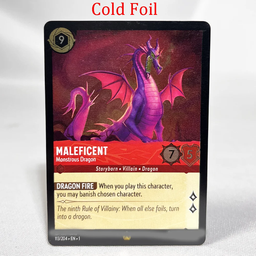 Cold Foil Lorcana Proxy Cards 1/2/4/5 EN Kida Diablo Sisu Let it