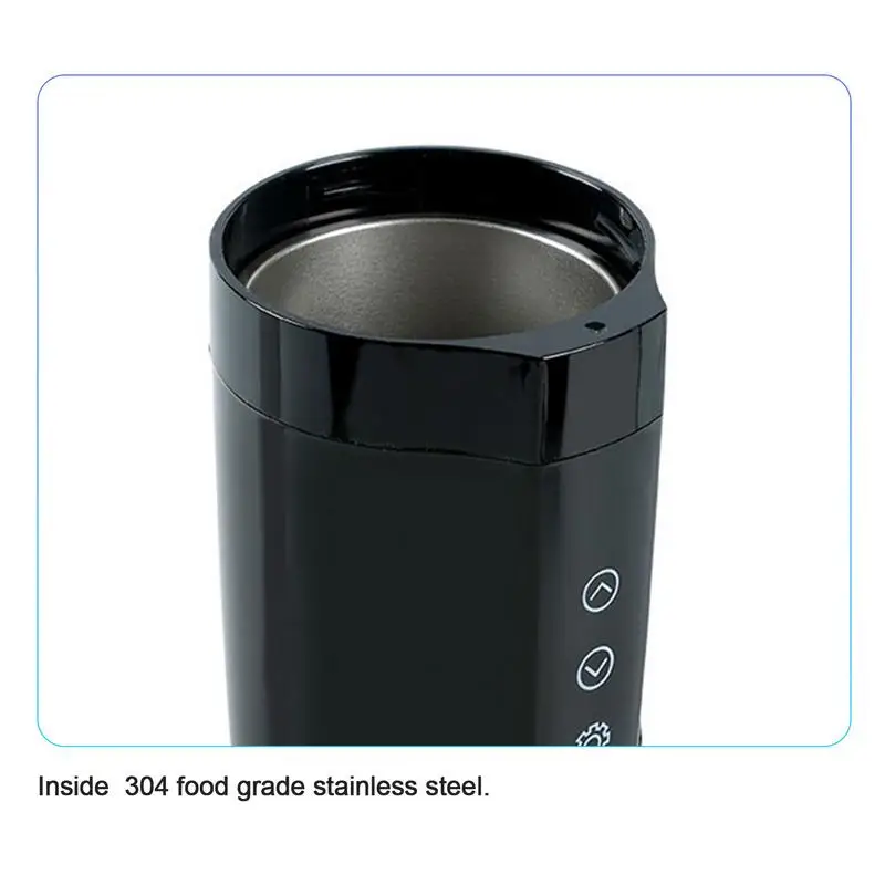Sharper Image 2 Pack Stainless Steel Heated Travel Mug Set Black 14oz 12V  New!