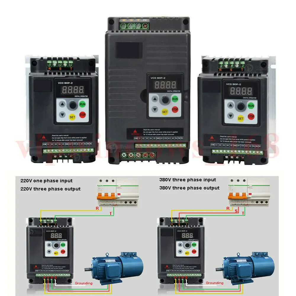 Variable Frequency VFD Drive Inverter 4KW 5.4HP 370-440V for Motor speed control 