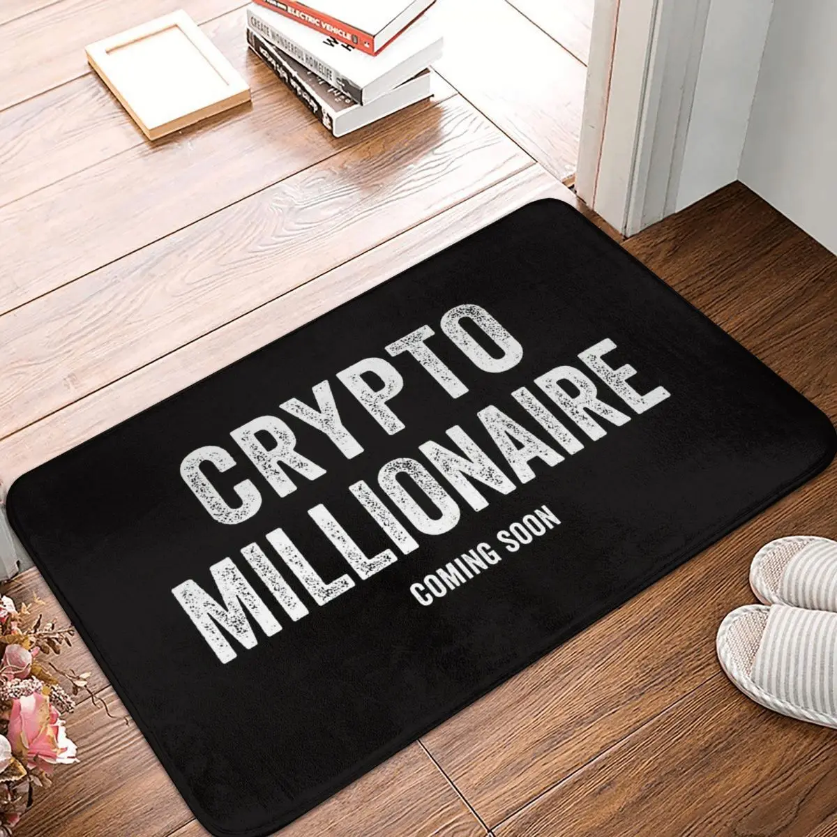 

Bitcoin Non-slip Doormat Crypto Millionaire Bath Kitchen Mat Outdoor Carpet Indoor Pattern Decor