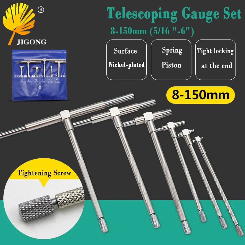 8150mm5166TelescopingGaugeset6pcssetinternalgaugeHole