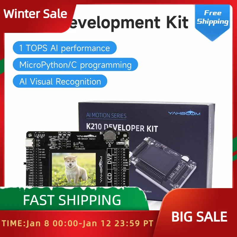 Yahboom k210 developer kit support c language micropython programming