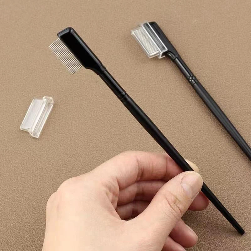 금속 속눈썹 빗, 익스텐션 눈썹 빗, 블랙 속눈썹, 뷰티 화장품 도구, 1PC