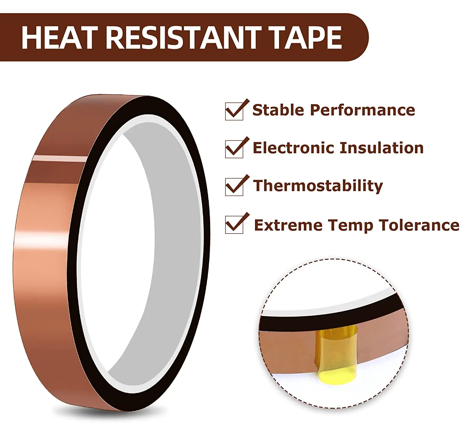 Heat Tape Heat Resistant Tape Heat Transfer Tape Thermal Tape High Temp Tape  High Temperature Tape Heat Tape for Sublimation for Heat Press No Residue 