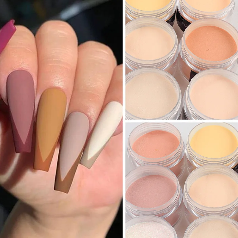 1OZ Acrylic Powder Light Color Carving Nail Polymer Tips Extension Crystal Powders Manicure Professional Nails Art Accessories #