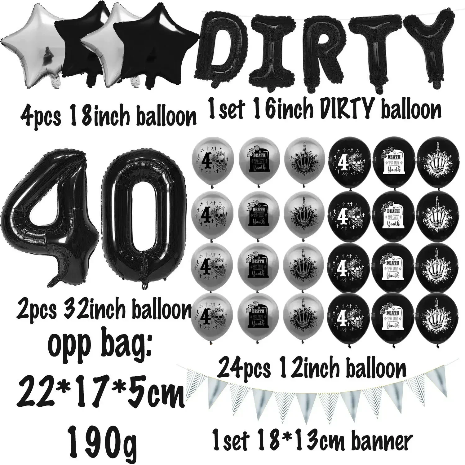 Décoration de fête d'anniversaire Cheereveal Rip To My 20s, 30 ans,  ballons, bannière joyeux anniversaire, noir, or, Rip Twenties - AliExpress