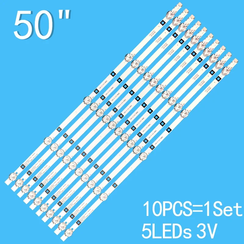 8pcs set 445mm led backlight strip for 50 inch le 8815a le 8822a cc02500d445v05 500c 5s1p 4x10 1210 50a6 le50u51a LED Backlight Strip for Xiaxin LE-8822A LE-8815A M50AW HL2 Light Strip JS-D-HL50L12-051CC (80929) RH43-D500L12X-10