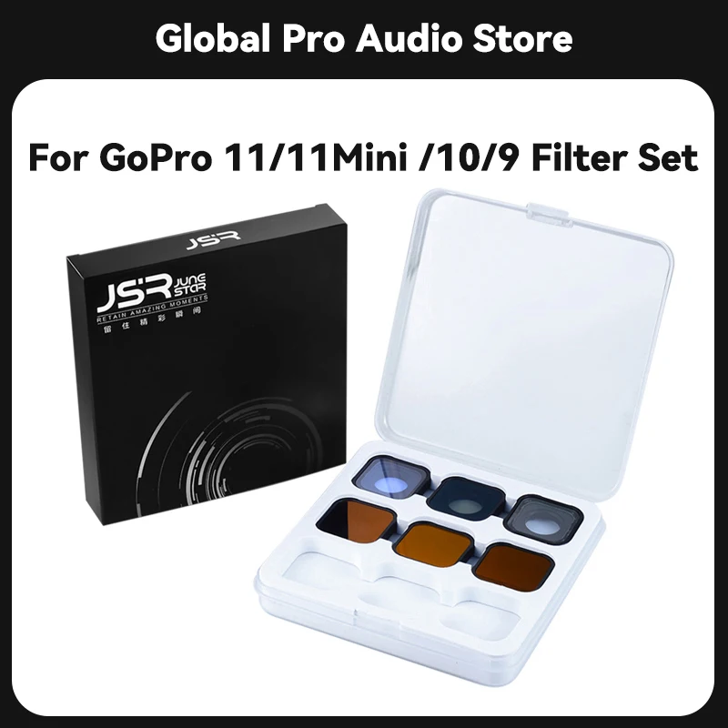 For GoPro Hero 10 11 9 Black Mini Filter Set CPL MCUV ND 8 16 32 Red