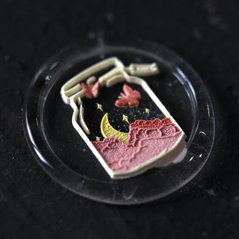 New Wax Seal Stamp Wishing Bottle Embossed Seal Copper Head 3D Frosted Relief Brass Head Fire Paint For Envelope Scrapbook