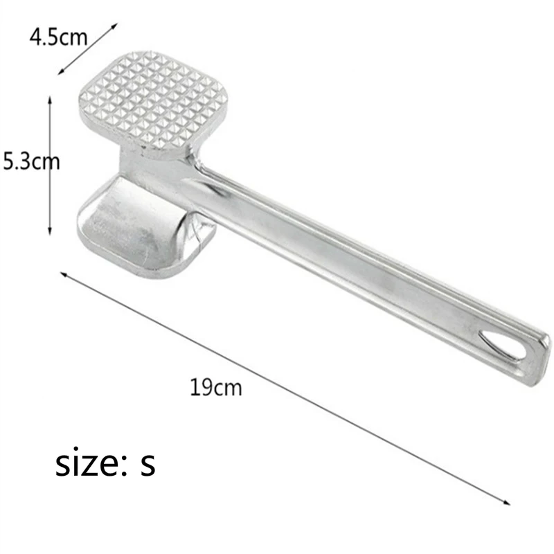 Aluminum Alloy Meat Hammer Loose Tenderizers Pounders Knock-sided For Steak Pork Portable Household Kitchen Steak Pork Tools