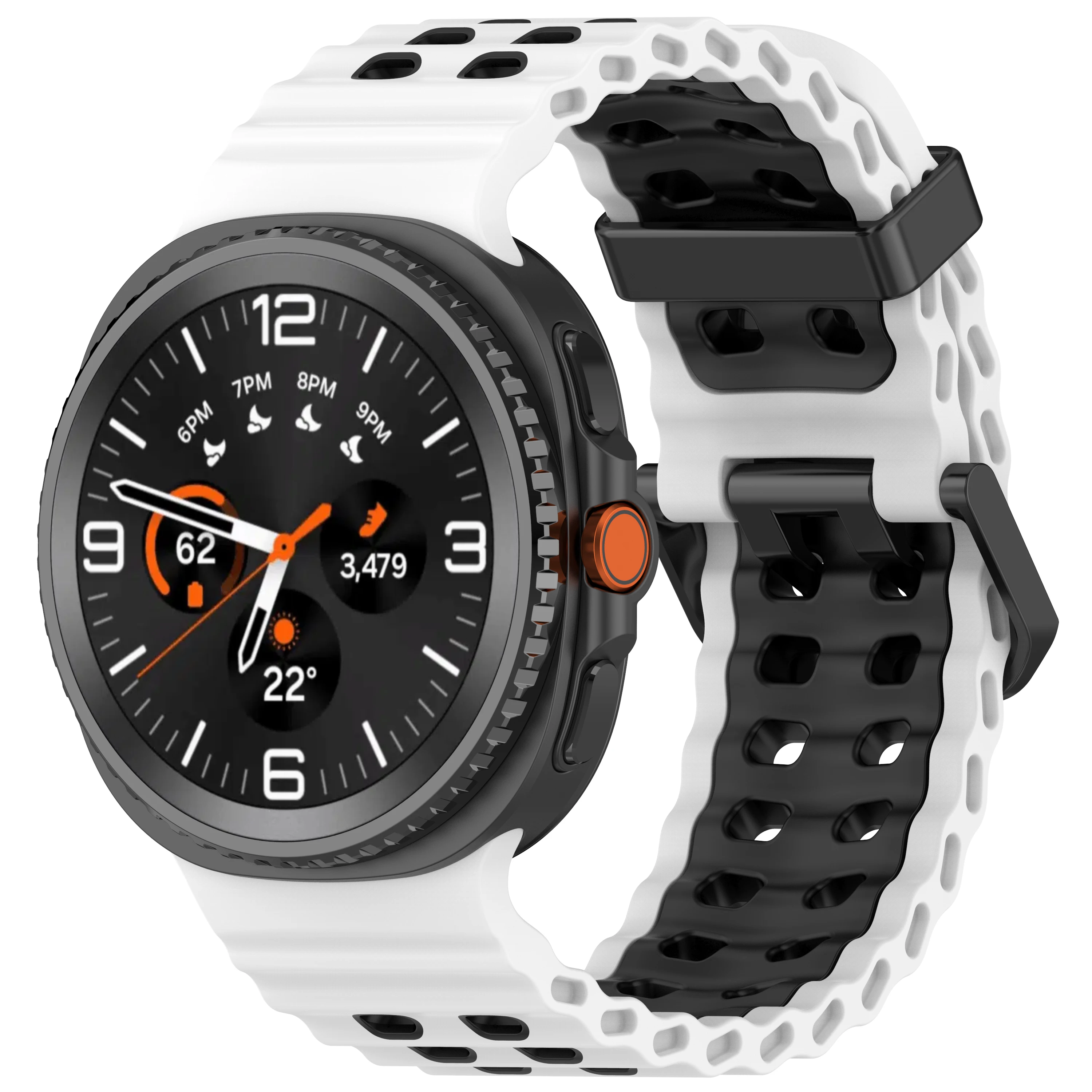 Two-Tone Breathable Marine Silicone Sport Strap