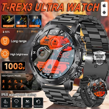 2025 Nuovo Militare All'aperto SmartWatch 1.7 pollici IP68 Impermeabile HD BT chiamata Frequenza Cardiaca Smart Watch 1000Mah Batteria Da Uomo Per xiaomi