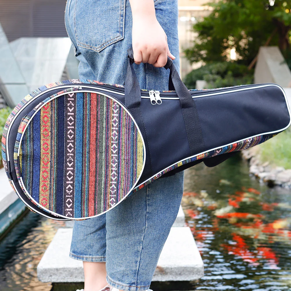

Acoustic Guitar Case Mandolin Instrument Gig Bag Backpack Round Mandolin Guitar Display Case