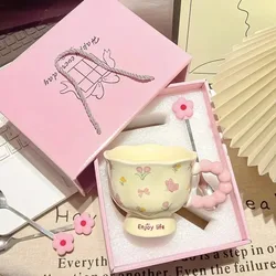 Exquisite Butterfly Ceramic Cup Gift Set for Girls - Perfect Birthday Surprise (30)