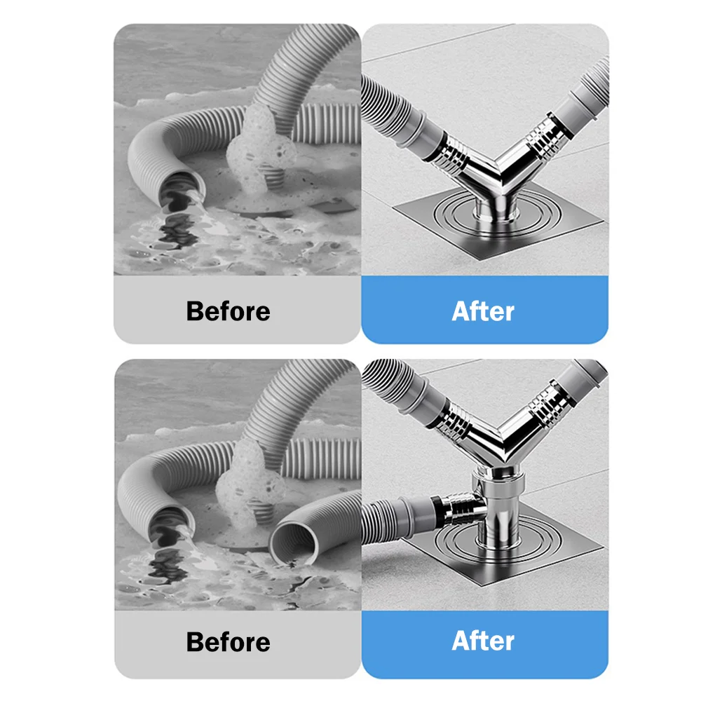 ORIENTAL YUHONG Washing Machine Floor Drain Joint Adapter Anti-overflow Universal Sewer Elbow Pipe Connector Bathroom Accessorie