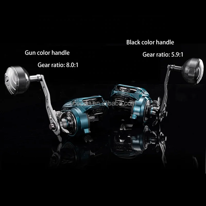MSFactory ECOODA CYAN BLUE 시리즈 ECB 600 5.9:1/8.0:1 낚시 릴 바닷물 지깅 릴 12kg 브레이크 힘 베이트캐스팅 릴