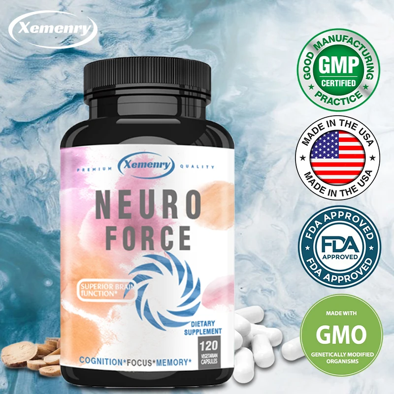 

Neuro Force Brain Booster Improves Focus, Memory, Clarity and Energy Enhances Cognitive Function and Mental Performance Non-GMO