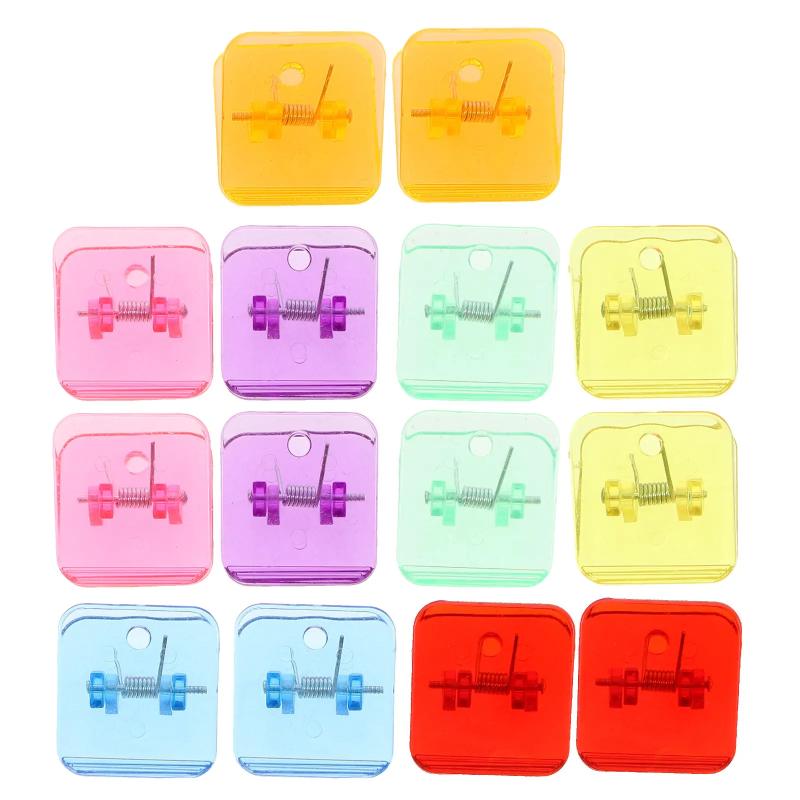14Pcs 종이 클립 플라스틱 클램프 휴대용 다기능 가정용 씰링 클립 학교 사무용품 주최자 플라스틱 클램프