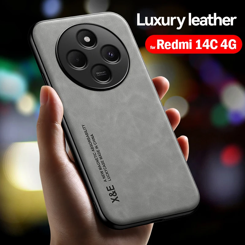 Luxury Leather Ultra Thin Magnetic Car Phone Case Cover