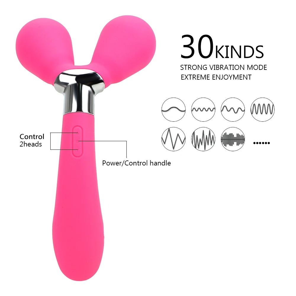 Y-type Av Stick Vibrator With Three Heads For Clitoral Stimulation_voghion.com