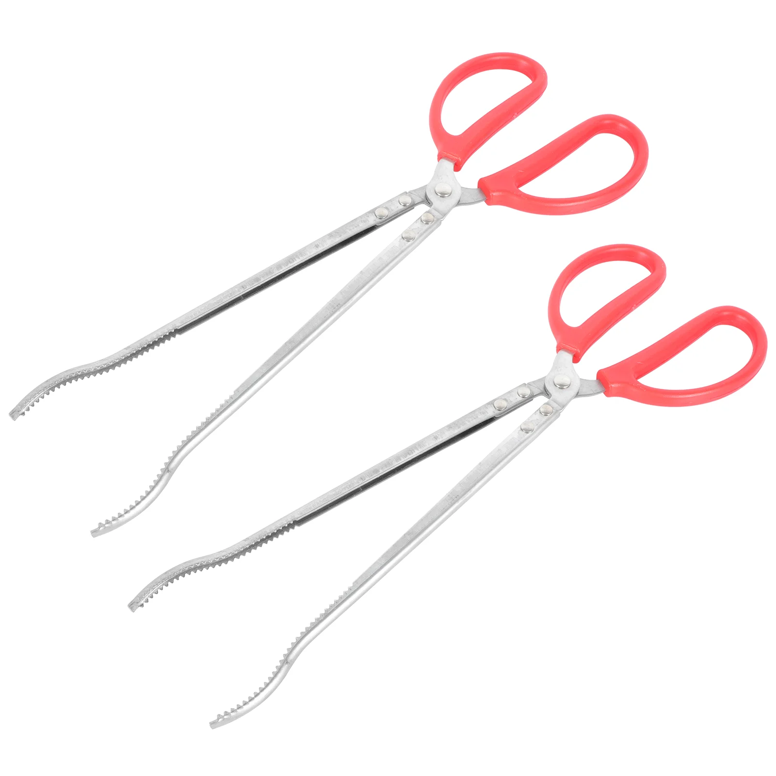 2 Pcs Trash Tongs Gripper Clamp Anti-scald Gloves Grabber Tool Briquette Yard Garbage Stainless Steel Elder 4