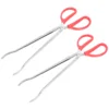 2 Pcs Trash Tongs Gripper Clamp Anti-scald Gloves Grabber Tool Briquette Yard Garbage Stainless Steel Elder 4