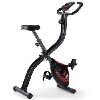 Exercise Bike Folding Stationary Bike Recumbent Exercise Bike Machine Home with LCD Monitor Phone Holder Portable 1