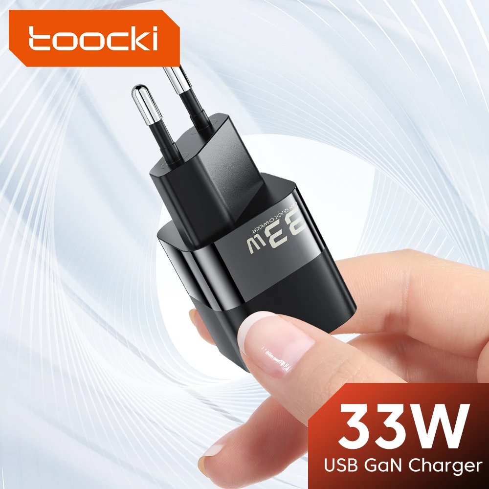

Зарядное устройство Toocki сетевое с USB-портом и поддержкой быстрой зарядки, 33 Вт