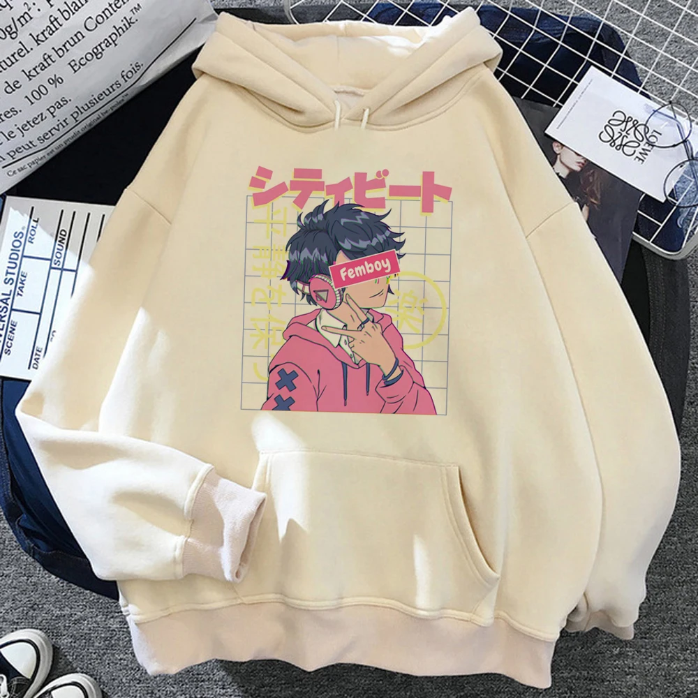 

Femboy hoodies women y2k aesthetic graphic anime tracksuit clothing female Kawaii clothes