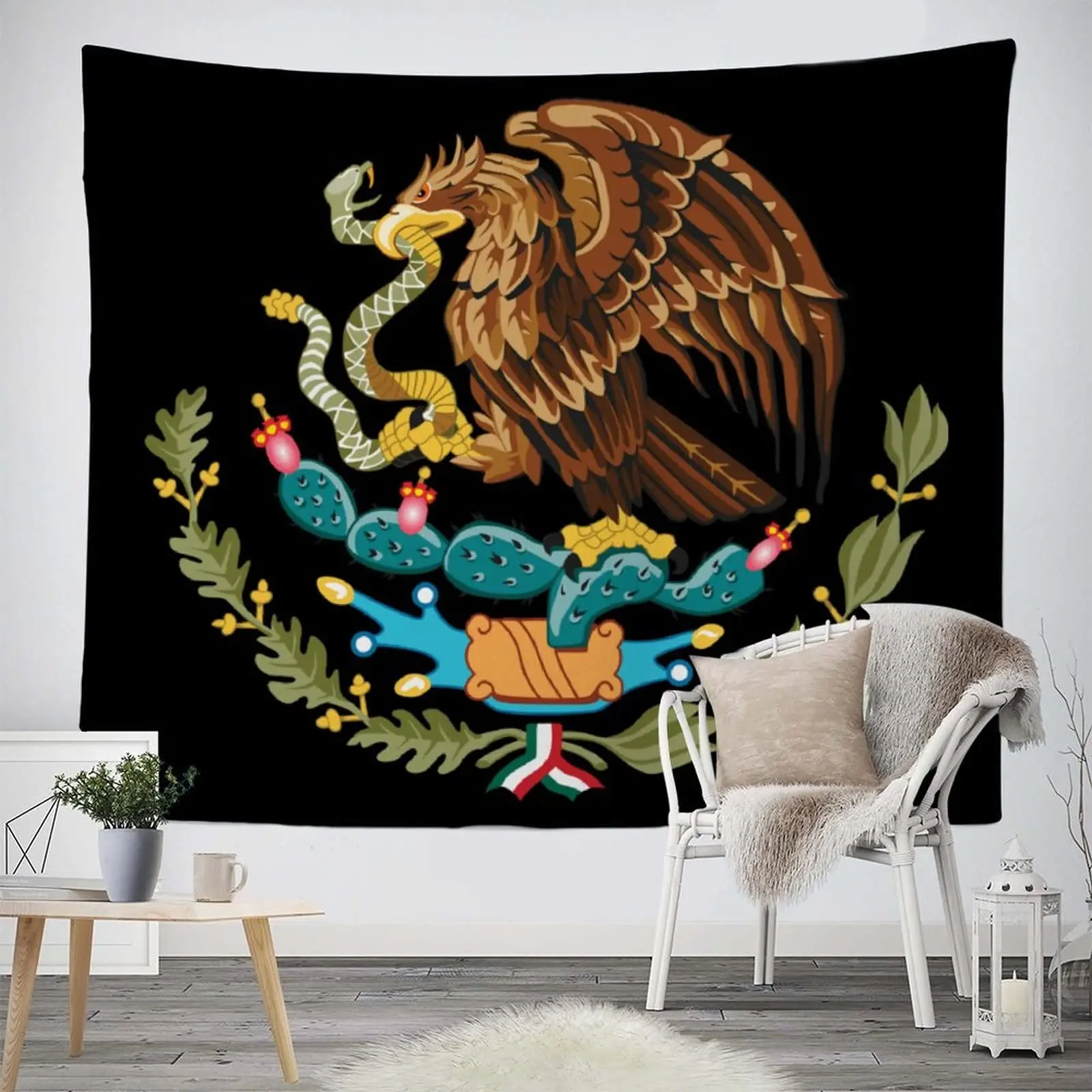 Tapiz mejicano de pájaros étnicos, tapiz de flores coloridas, estilo  bordado mexicano, arte para dormitorio, sala de estar, decoración del  dormitorio - AliExpress