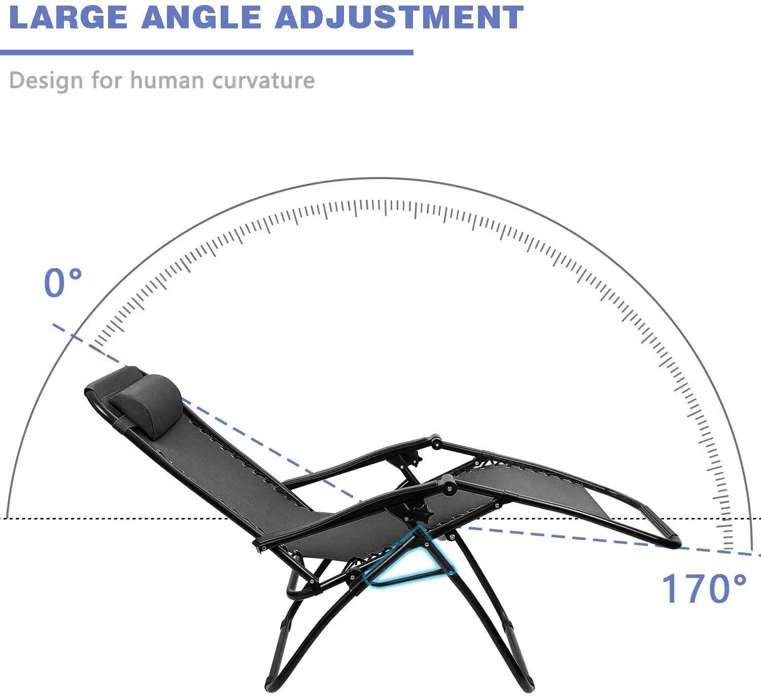 Sillas de salón de gravedad cero de gran tamaño, bambú, 600 libras de  capacidad de peso ajustable, silla reclinable para patio, silla de jardín