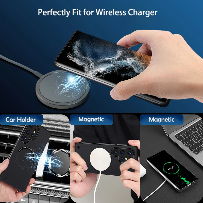Luxury Ultra Slim Magnetic Frameless Solid Color Phone Case