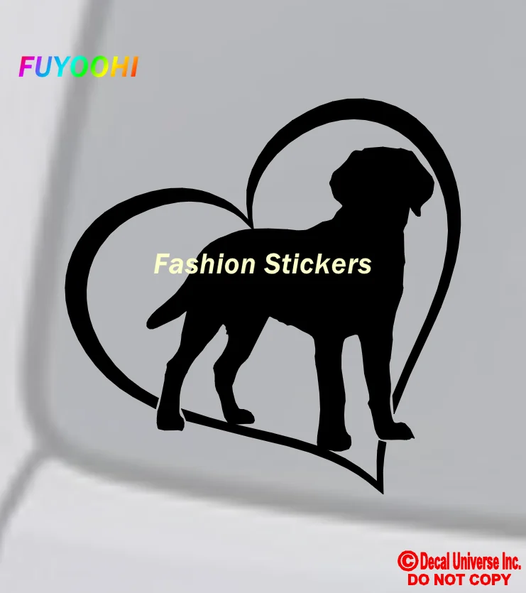 

Personalized Labrador Retriever Heart Vinyl Pvc Decal Sticker Car Window Wall Bumper Notebook Scratch Puppy Dog Decal
