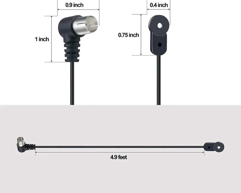  Ancable - Antena FM para receptor estéreo de interior, kit  universal de antena de radio FM AM de 75 ohmios/300 ohmios con convertidor  de género de antena para radio de mesa