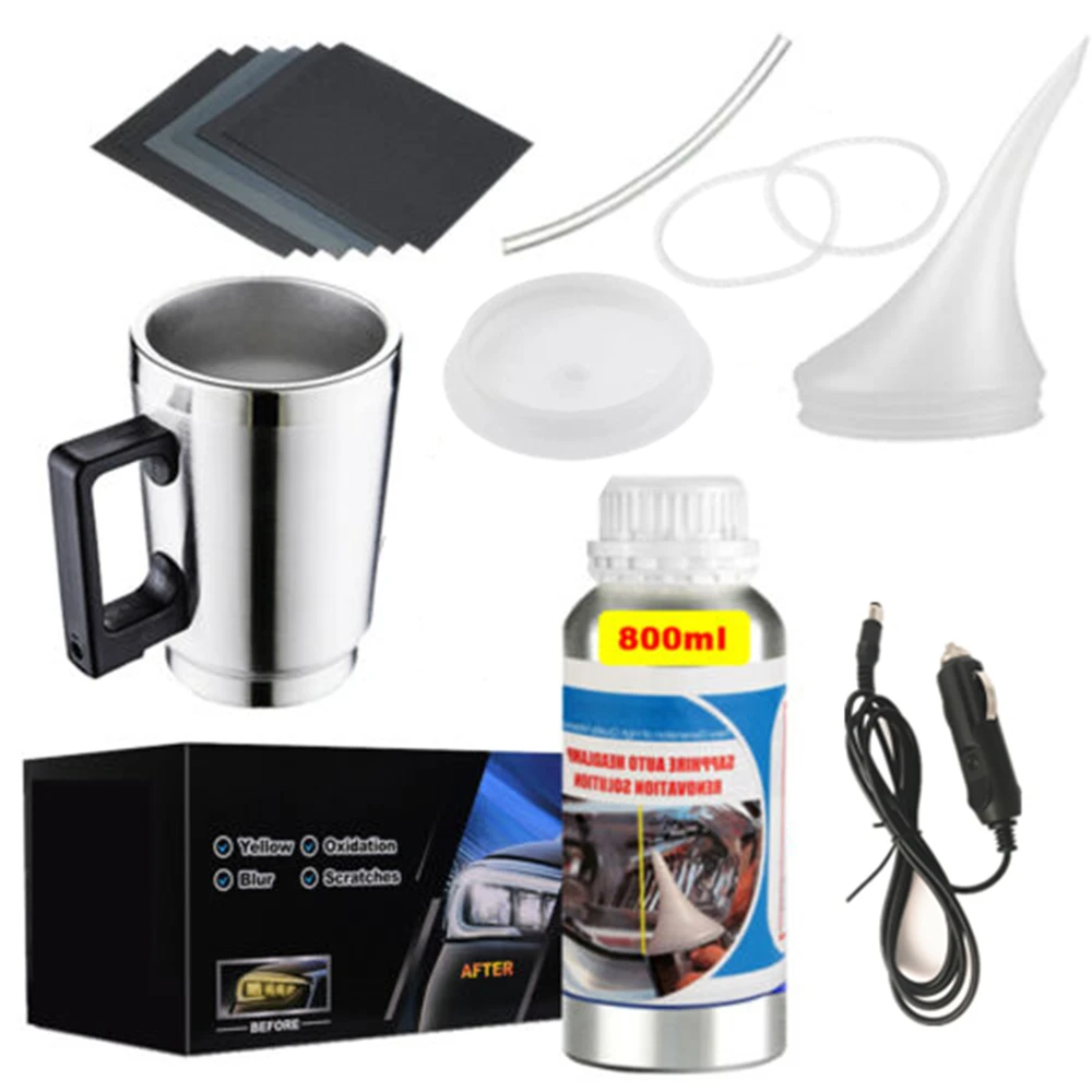 Headlight Polymerization 800ML Car Headlights Restoration Kit Liquid