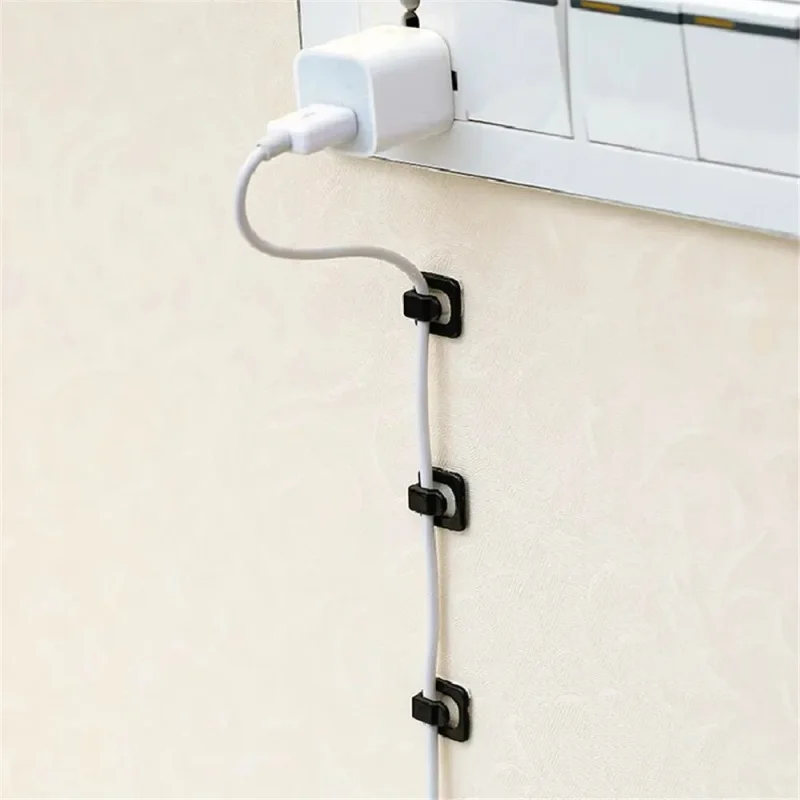 18pcs Usb Organizer Cables Desk Cable Holder Self-adhesive Cable Clip Cord Holder Winder Wire Clips Office Accessories