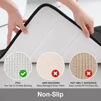 Memory Sponge Stripe Bathroom Non slip, Water Absorbent, Machine Washable Floor Mat 2