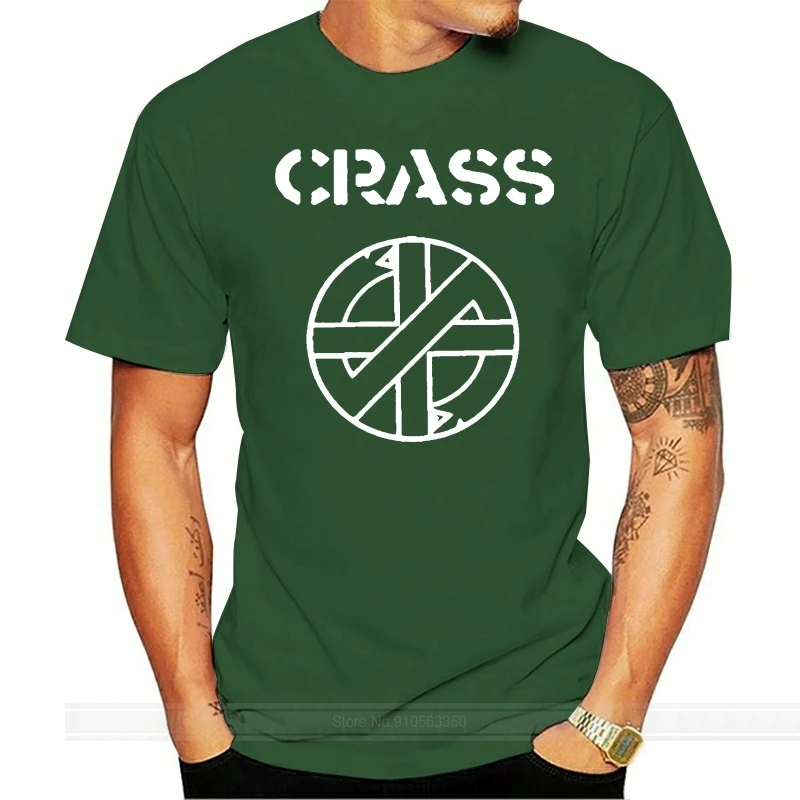 

new Crass Sleeve Black New T-shirt Rock Band Shirt fashion t-shirt men cotton brand teeshirt