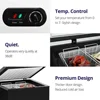 3.5 Cu Ft Chest Freezer 2 Removable Baskets  Quiet Compact Freezer 7 Temperature Settings - Black 3