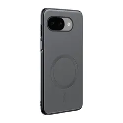 Premium Soft Leather Magnetic Protective Case - Shockproof Silicone Cover for Google Pixel 8 Pro (Gray)