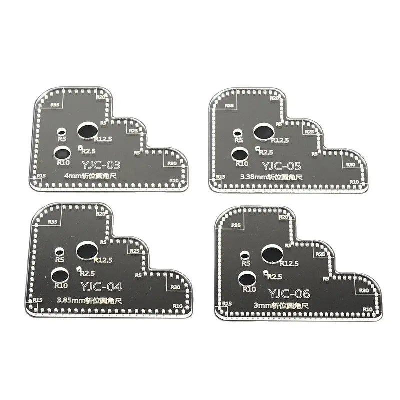 Leather Craft Template Sewing Template 1Pcs Leather Craft Acrylic Perspex Cutting Circle Corner Stitching Stencil Template