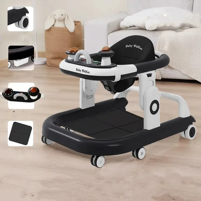 Aby Anti O-leg Multifunctional Walker with Music Box and Lightweight Height Adjustable Adjustable Speed Foldable Baby Walker 2