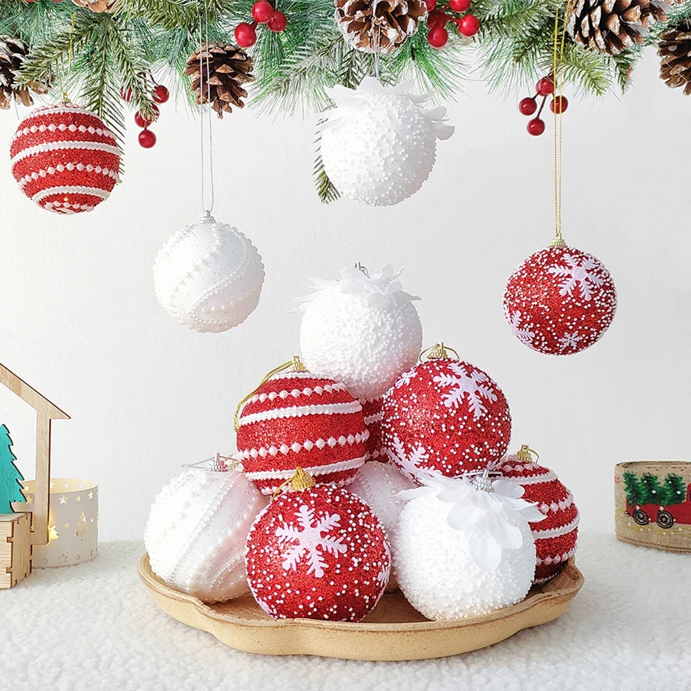 8cm Foam Christmas Tree Hanging Balls Christmas Tree Bauble