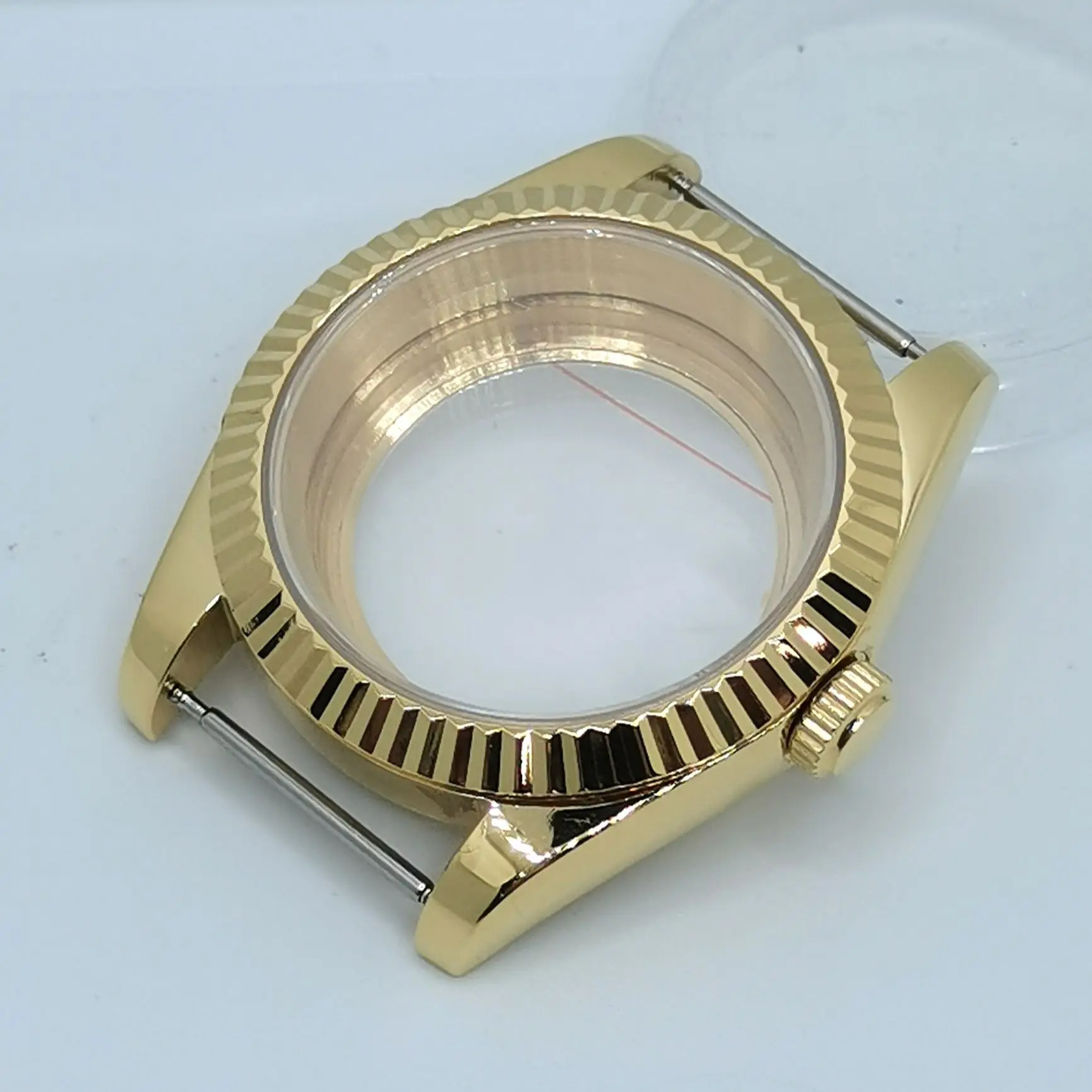 

39/36MM Gear Bezel Case Stainless Steel Sapphire Glass Fit NH35 Miyota8215 8200 ETA2824 2836 Automatic Movement