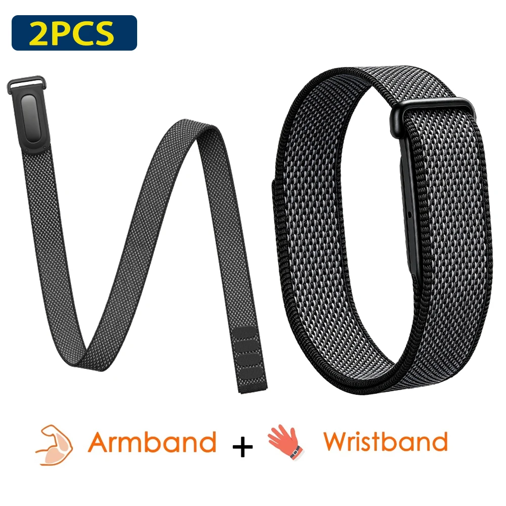 Nylon Breathable Adjustable Biceps/Wrist Band for Fitness Trackers - Running Sports Strap